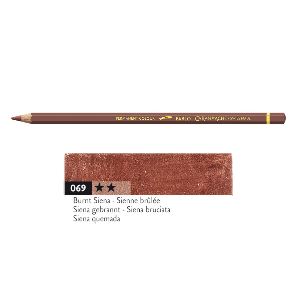 Kredka ołówkowa Pablo - Caran d'Ache - 069, Burnt Siena