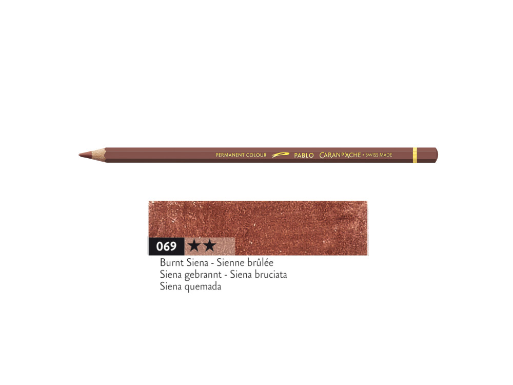 Kredka ołówkowa Pablo - Caran d'Ache - 069, Burnt Siena