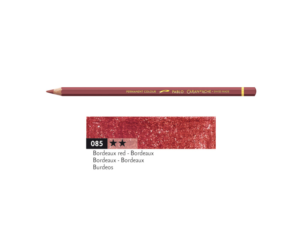 Kredka ołówkowa Pablo - Caran d'Ache - 085, Bordeaux Red