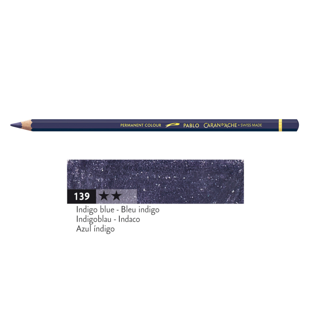 Pablo colored pencil - Caran d'Ache - 139, Indigo Blue