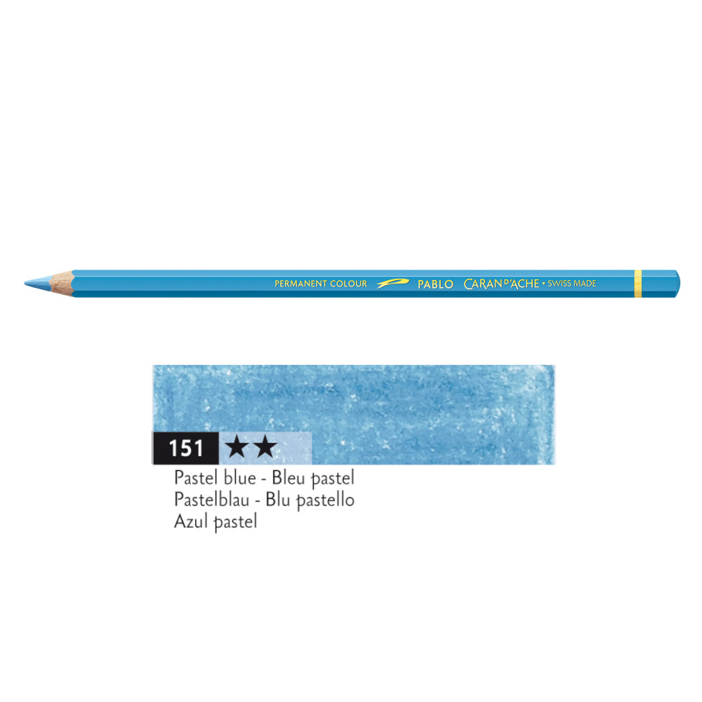 Pablo colored pencil - Caran d'Ache - 151, Pastel Blue