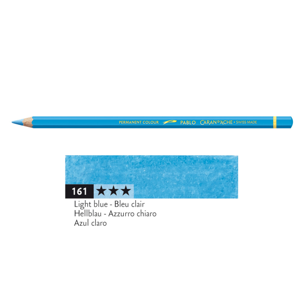 Pablo colored pencil - Caran d'Ache - 161, Light Blue
