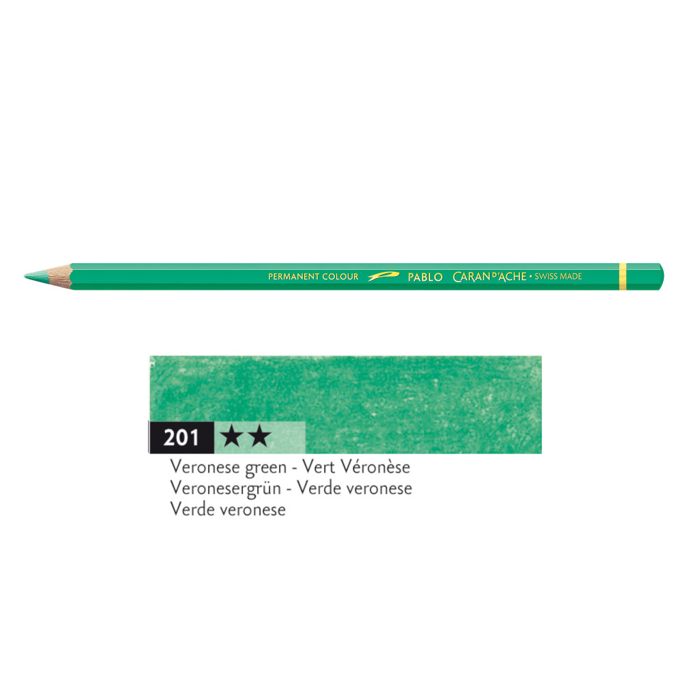 Pablo colored pencil - Caran d'Ache - 201, Veronese Green