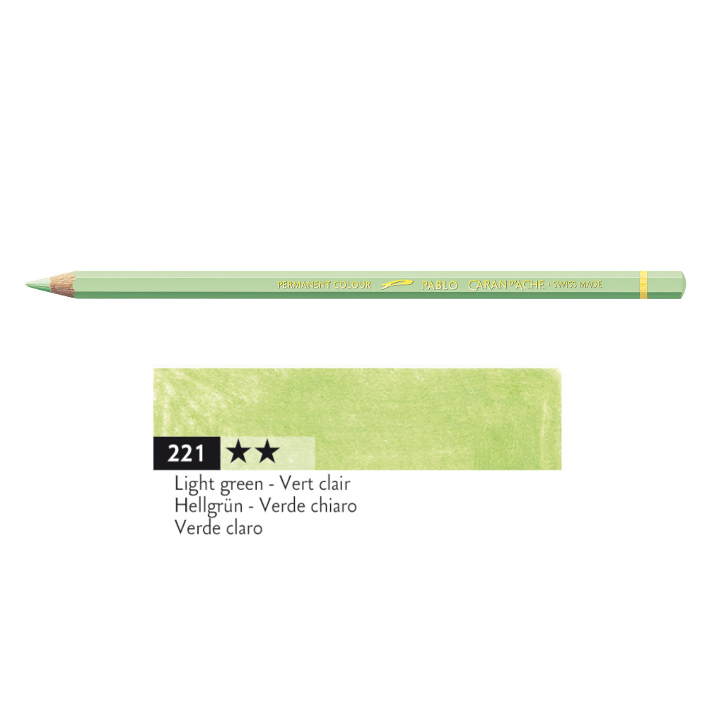 Pablo colored pencil - Caran d'Ache - 221, Light Green