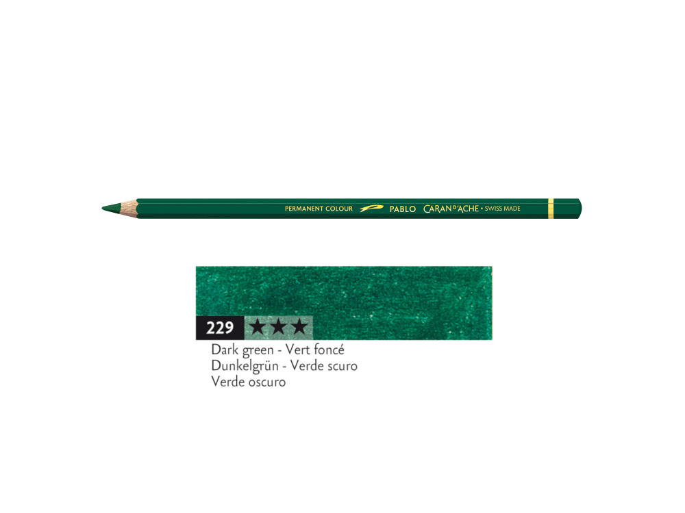 Kredka ołówkowa Pablo - Caran d'Ache - 229, Dark Green