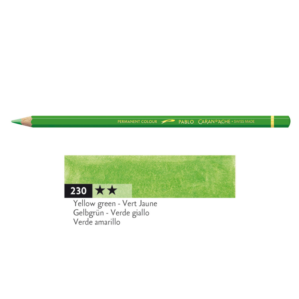 Pablo colored pencil - Caran d'Ache - 230, Yellow Green