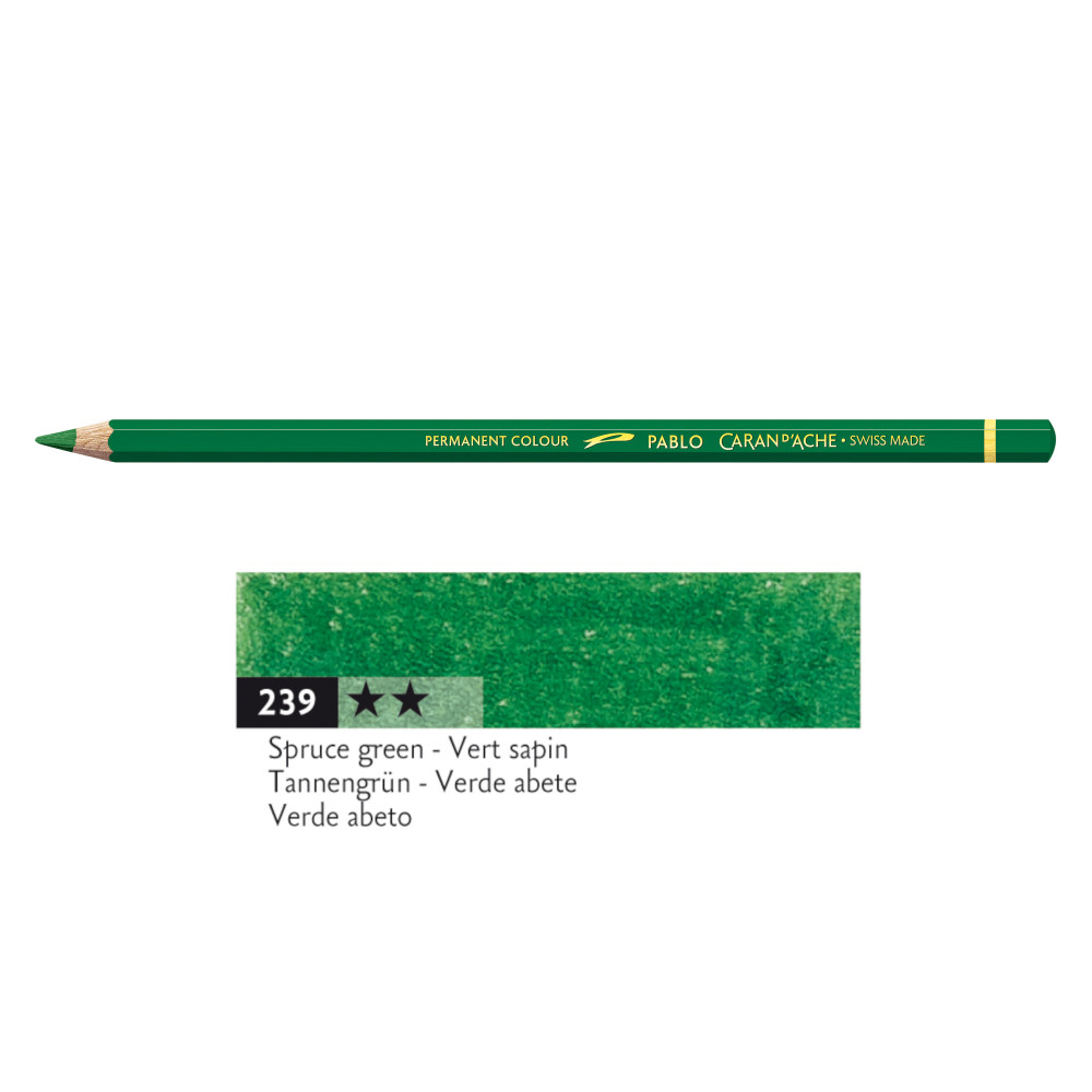 Pablo colored pencil - Caran d'Ache - 239, Spruce Green