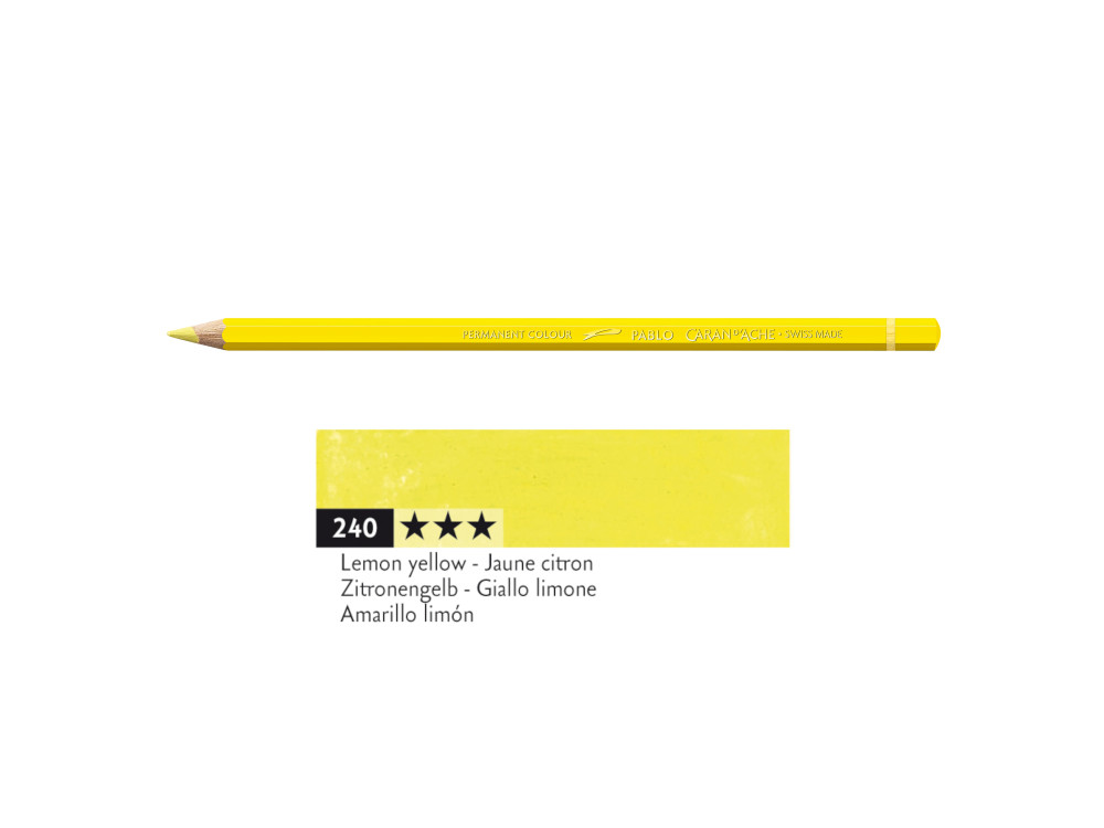Kredka ołówkowa Pablo - Caran d'Ache - 240, Lemon Yellow