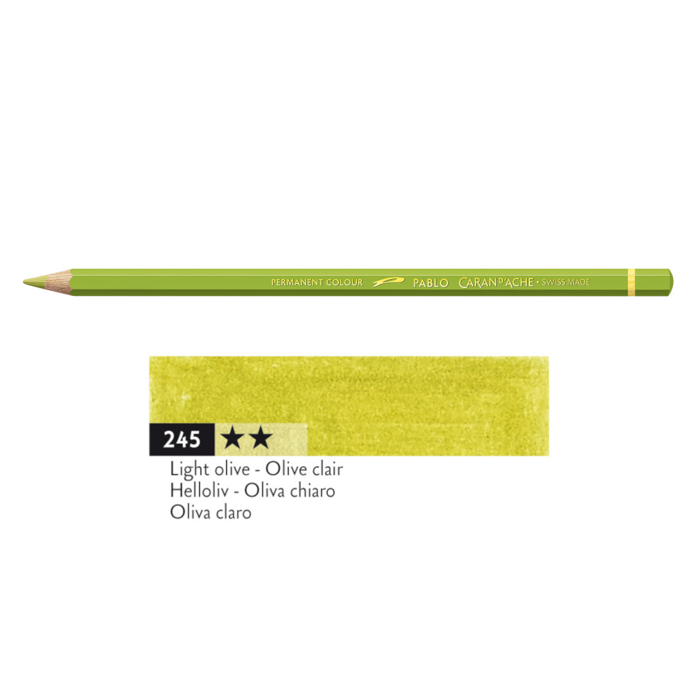 Pablo colored pencil - Caran d'Ache - 245, Light Olive