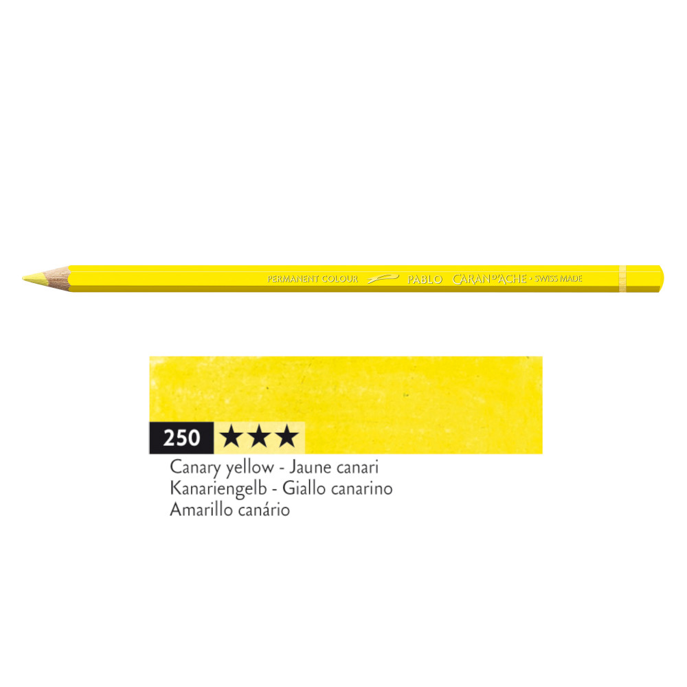 Pablo colored pencil - Caran d'Ache - 250, Canary Yellow