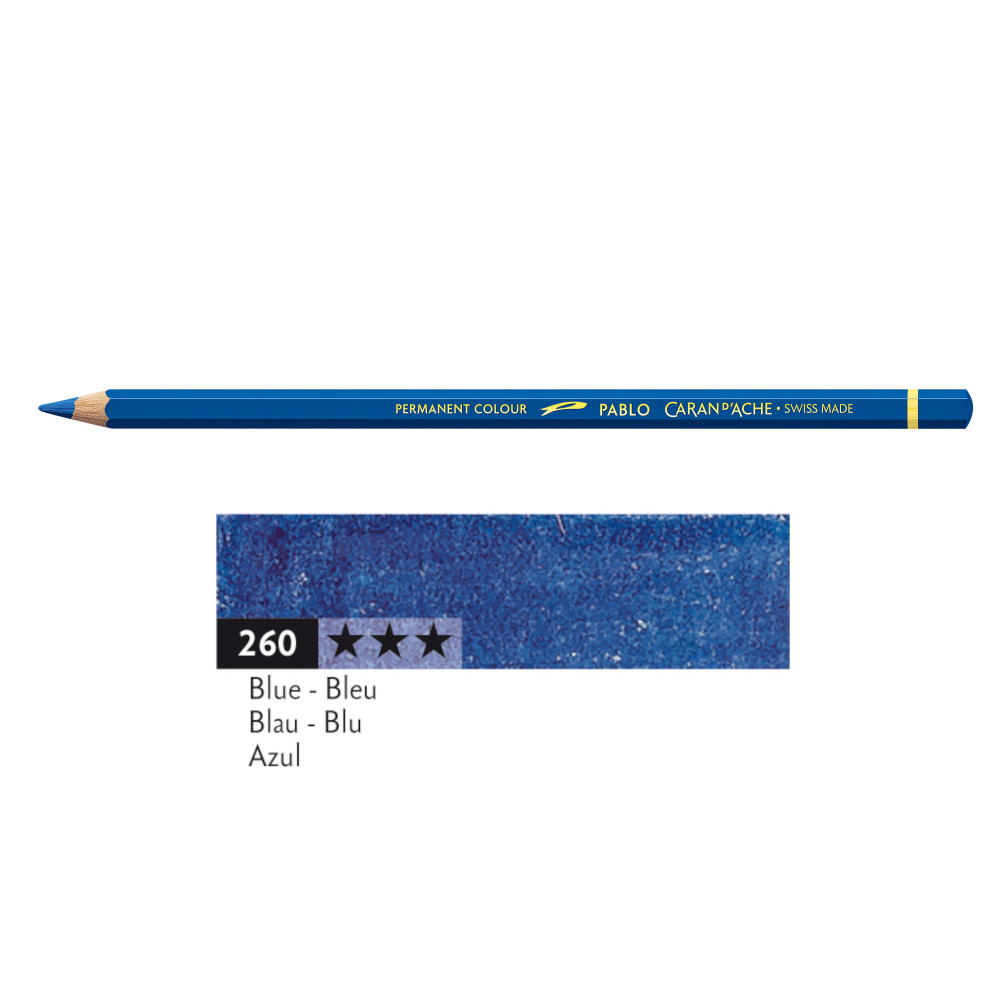 Pablo colored pencil - Caran d'Ache - 260, Blue