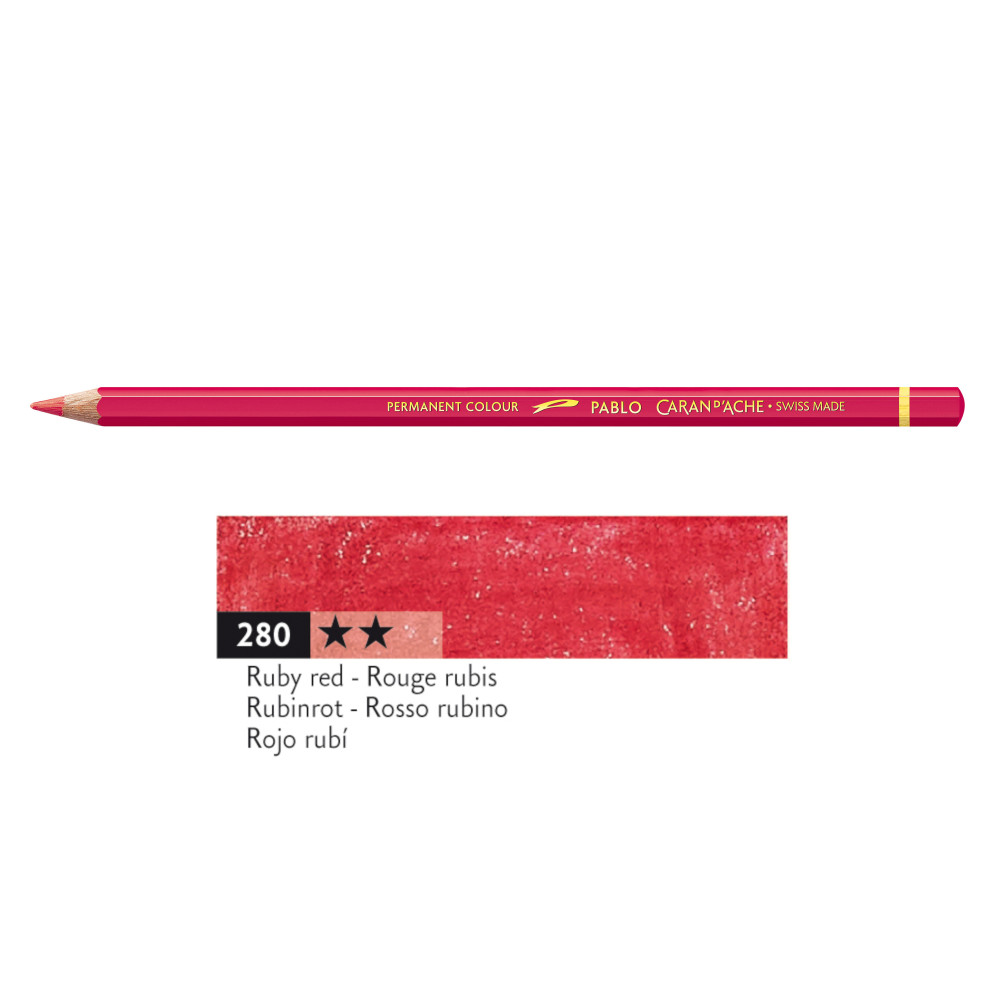 Kredka ołówkowa Pablo - Caran d'Ache - 280, Ruby Red