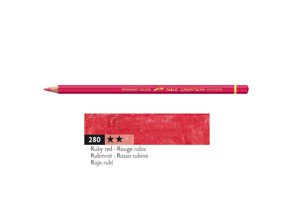 Kredka ołówkowa Pablo - Caran d'Ache - 280, Ruby Red