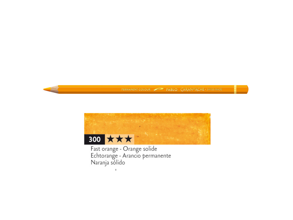 Kredka ołówkowa Pablo - Caran d'Ache - 300, Fast Orange