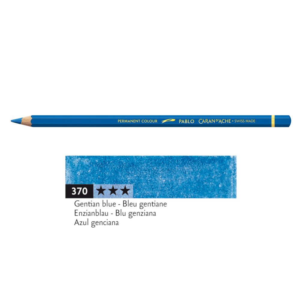 Kredka ołówkowa Pablo - Caran d'Ache - 370, Gentian Blue