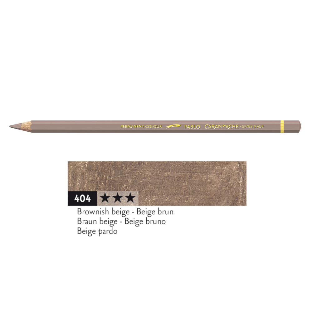 Pablo colored pencil - Caran d'Ache - 404, Brownish Beige