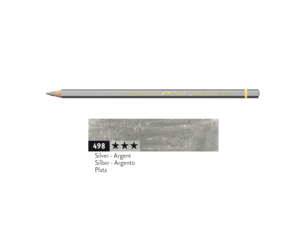 Kredka ołówkowa Pablo - Caran d'Ache - 498, Silver