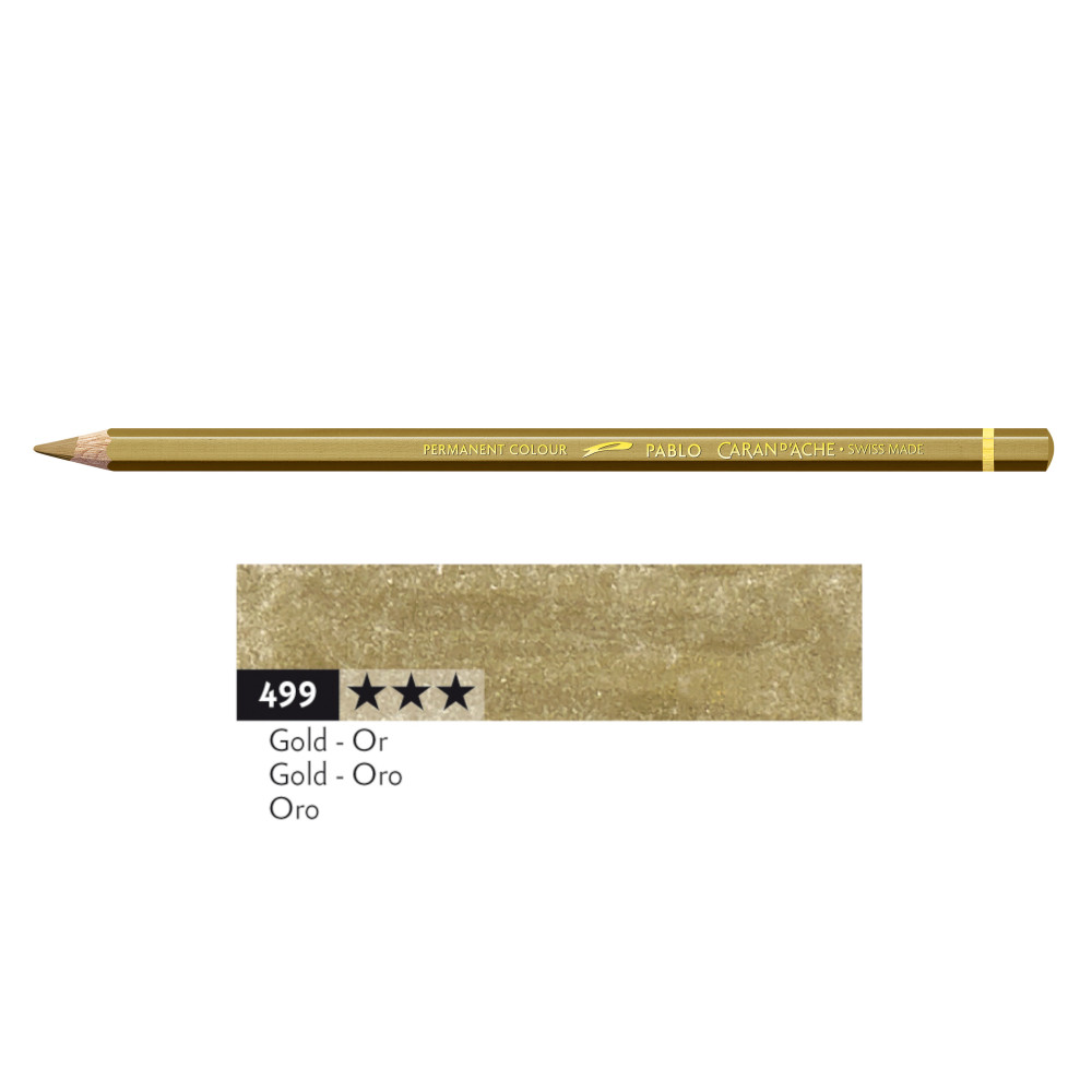 Kredka ołówkowa Pablo - Caran d'Ache - 499, Gold