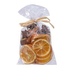 Dried oranges, cinnamon and coconut stars - 50 g