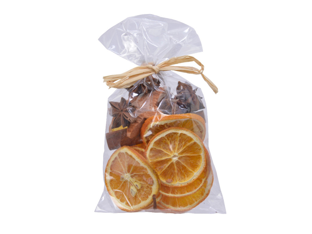 Dried oranges, cinnamon and coconut stars - 50 g