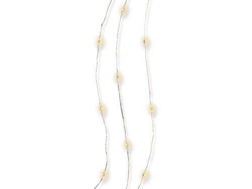 LED Christmas lights - silver, warm light, 2,95 m
