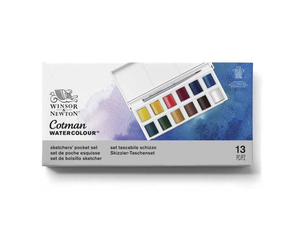 Zestaw farb akwarelowych Cotman Sketchers Pocket - Winsor & Newton - 12 kolorów