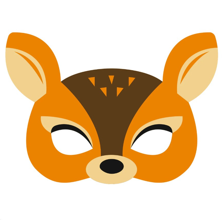 costume-party-mask-roe-deer for Free Printable Deer Mask Template Costume party mask - Roe Deer for Free Printable Deer Mask Template