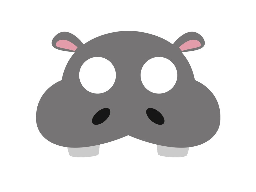 Costume party mask - Hippo