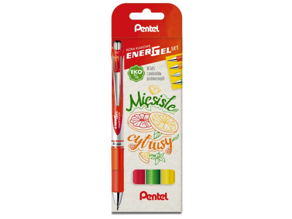 Set of EnerGel Ballpoint pens - Pentel - 0,7 mm, 4 pcs.