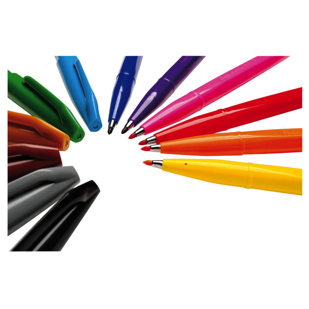 Zestaw do projektowania Brush Sign Pen - Pentel - Set 4, 4 kolory
