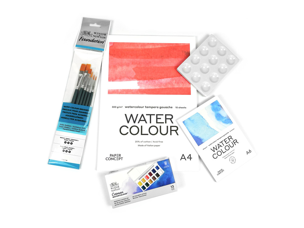 Zestaw do malarstwa akwarelowego Watercolour Set - PaperConcept