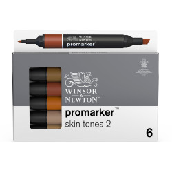 Zestaw Promarker - Winsor & Newton - Skin Tones 2, 6 szt.