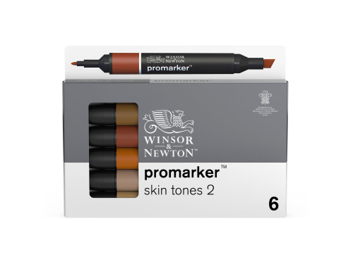 Zestaw Promarker - Winsor & Newton - Skin Tones 2, 6 szt.