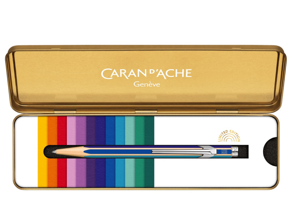 849 Colour Treasure ballpoint pen with case - Caran d'Ache - Cold Rainbow