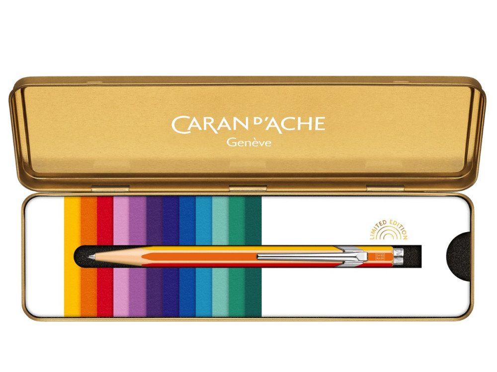 849 Colour Treasure ballpoint pen with case - Caran d'Ache - Warm Rainbow
