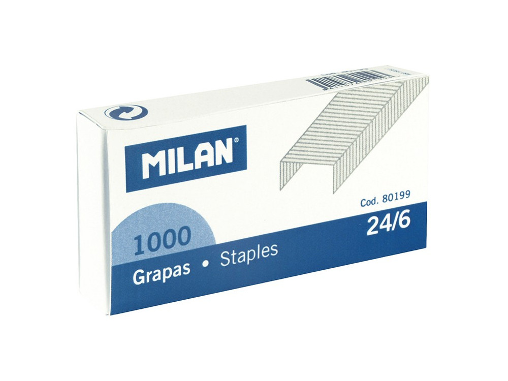 Zszywki metalowe biurowe - Milan - 24 x 6 mm, 1000 szt.