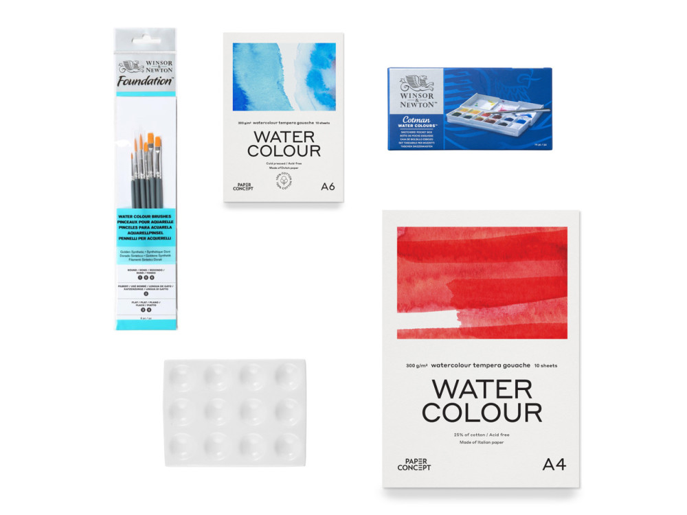 Zestaw do malarstwa akwarelowego Watercolour Set - PaperConcept