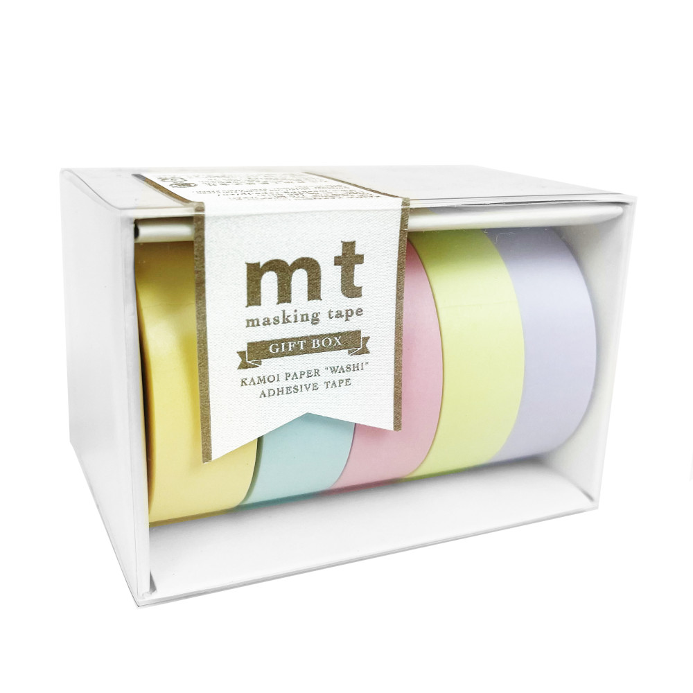 Zestaw taśm papierowych washi - MT Masking Tape - Pastel 2, 5 szt.