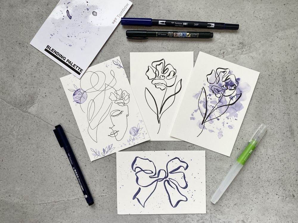 One Line Art Set - Tombow - 9 pcs.