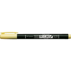 Pisak do kaligrafii Fudenosuke Brush Pen, Pastel - Tombow - Pale Yellow