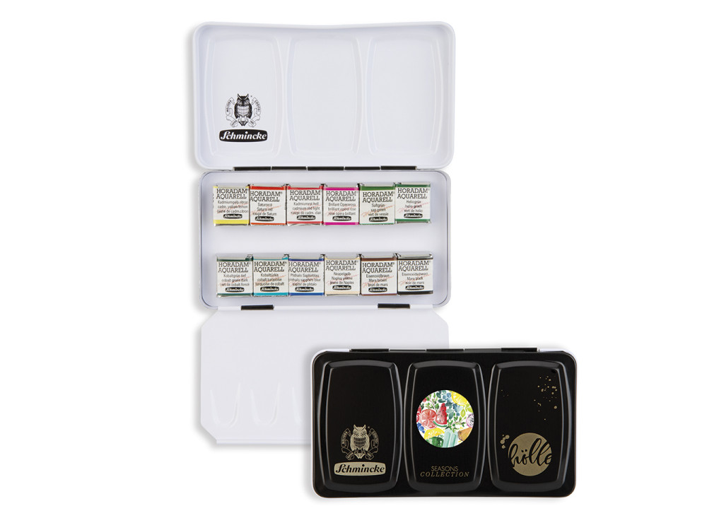 Set of Horadam Aquarell watercolor paints, Tropical Summer - Schmincke - 12 pcs.