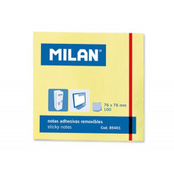 Karteczki samoprzylepne 76 x 76 mm - Milan - żółte, 100 szt.