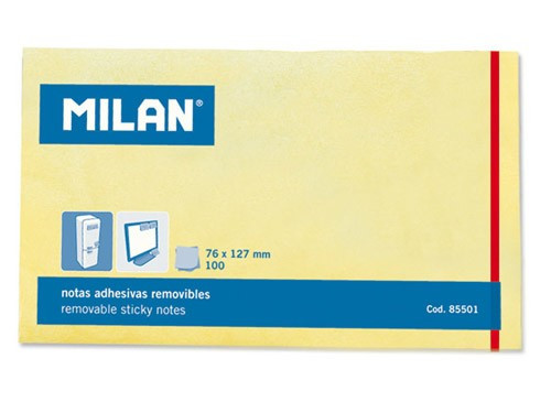 100 Adhesive Notes 127x76 mm Yellow