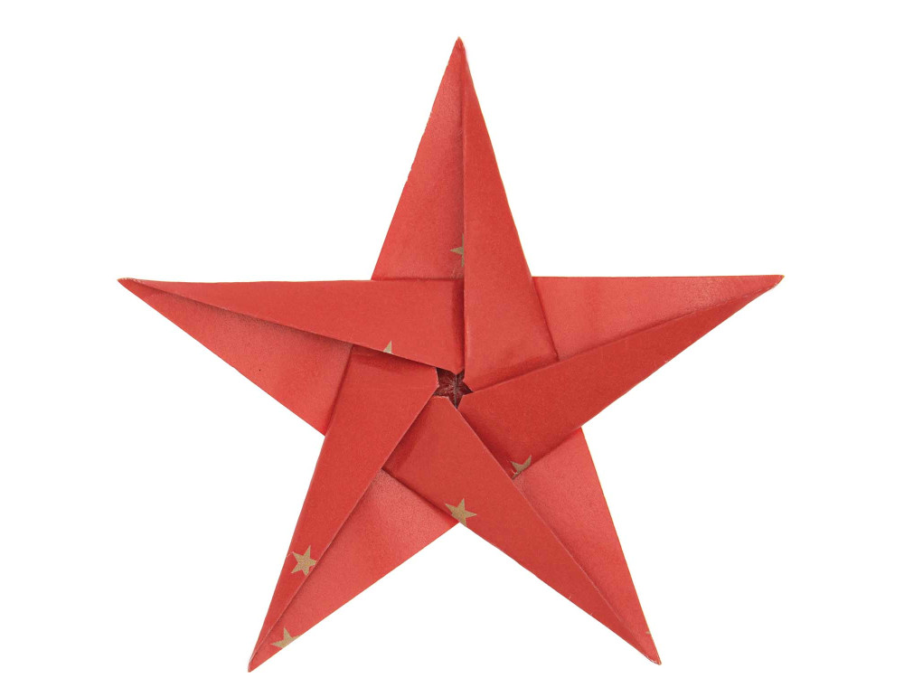 Origami paper, Stars - Paper Poetry - red, 10 x 10 cm, 32 sheets