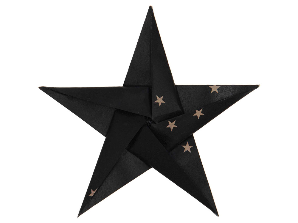 Origami paper, Stars - Paper Poetry - black, 10 x 10 cm, 32 sheets