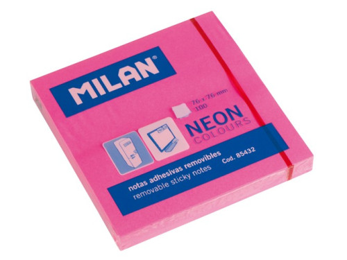 100 Adhesive Notes 76x76 mm Bright Pink