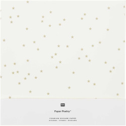 Papier origami, Stars - Paper Poetry - biały, 20 x 20 cm, 32 ark.