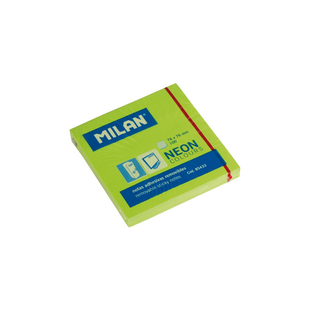 Karteczki samoprzylepne 76 x 76 mm - Milan - zielone, 100 szt.
