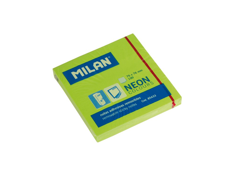 Karteczki samoprzylepne 76 x 76 mm - Milan - zielone, 100 szt.