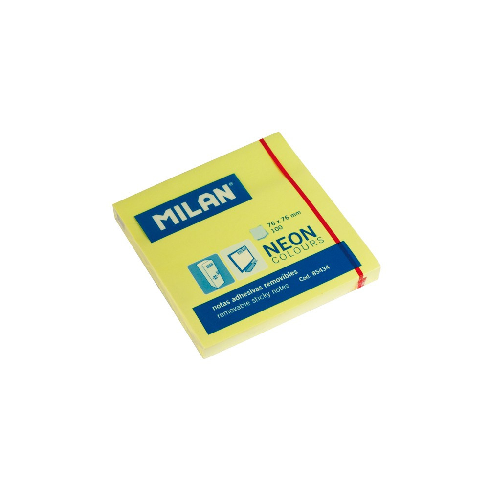 Karteczki samoprzylepne 76 x 76 mm - Milan - żółte, 100 szt.